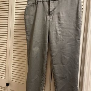 Size 14 / XL - crop pants - gray with bottom zipper detail - mid rise -